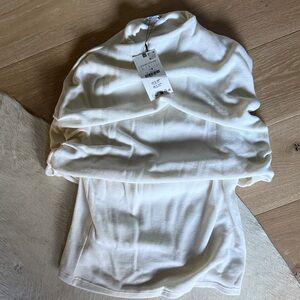 Zara Off-White off shoulder sweater
